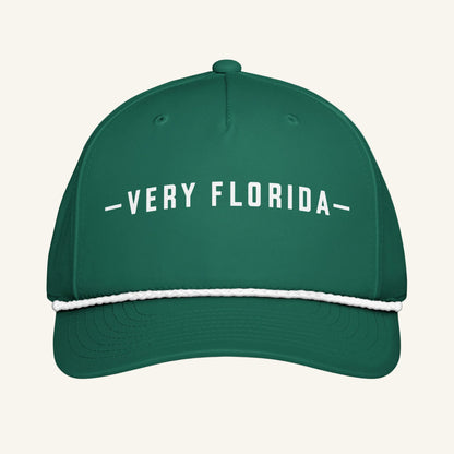 Very Florida embroidered rope cap in green - front view