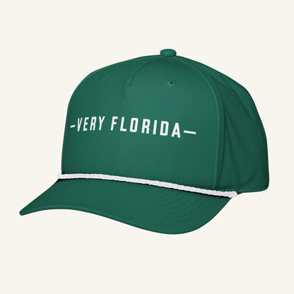 Very Florida embroidered rope cap in green - side view