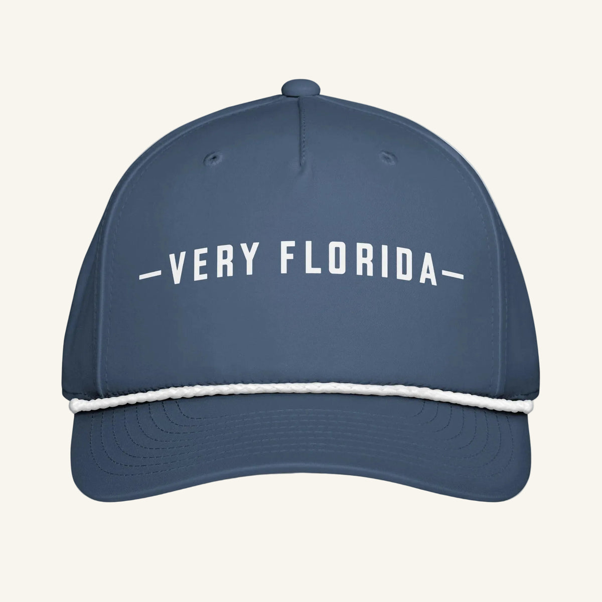 Very Florida embroidered rope cap in blue - front view