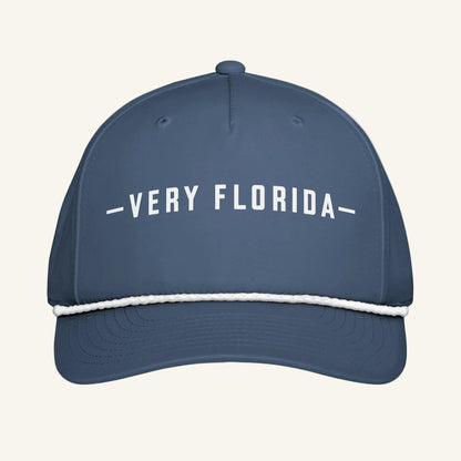 Very Florida embroidered rope cap in blue - front view