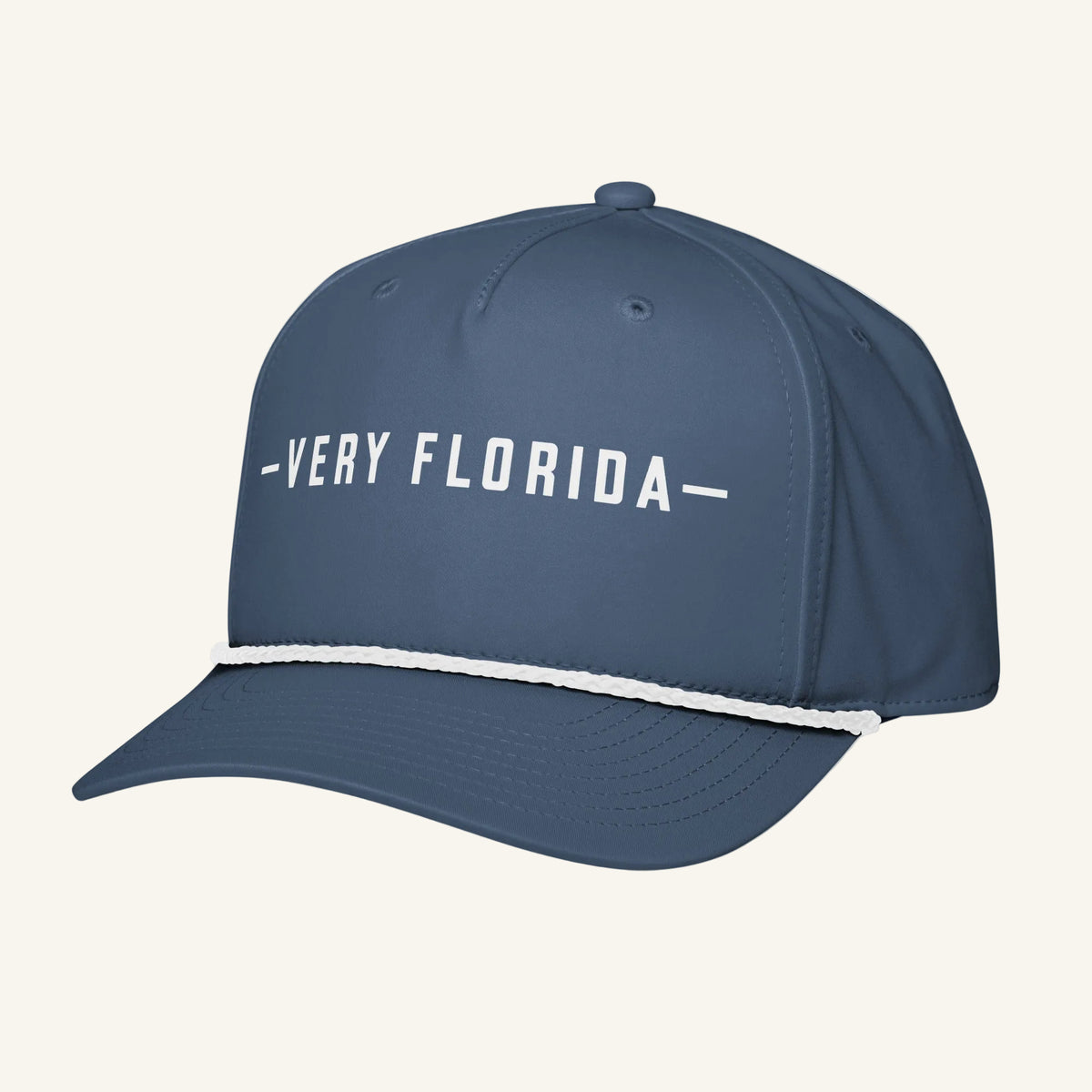 Very Florida embroidered rope cap in blue - side view