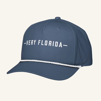 Very Florida embroidered rope cap in blue - side view