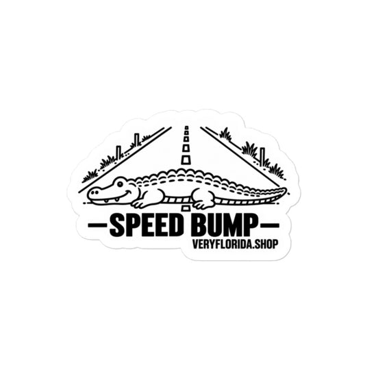 Speed Bump Florida alligator sticker