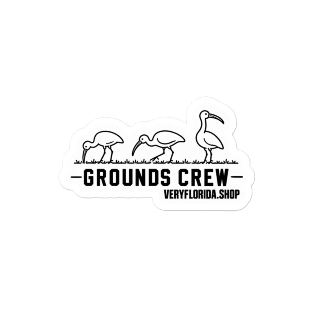 Grounds Crew Florida ibis sticker