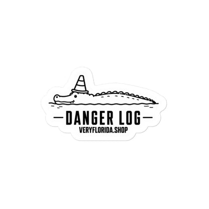 Danger Log Florida alligator sticker