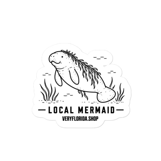 Local Mermaid Florida manatee sticker