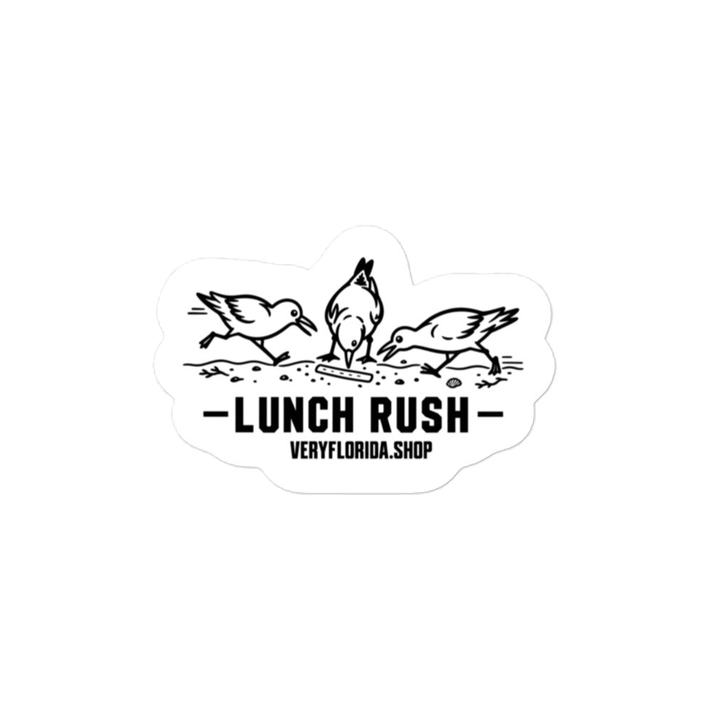 Lunch Rush Florida seagull sticker