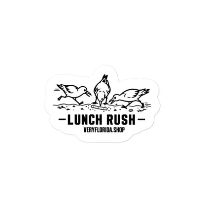 Lunch Rush Florida seagull sticker