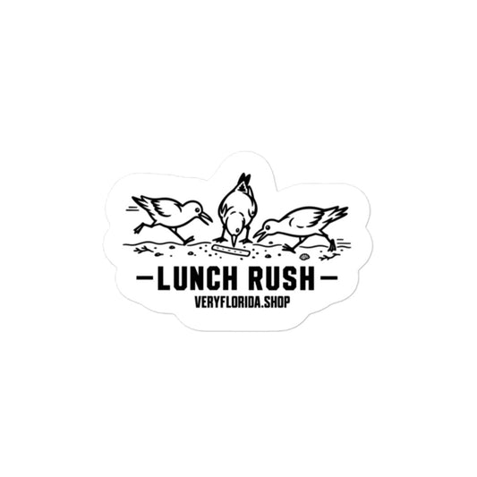 Lunch Rush Florida seagull sticker