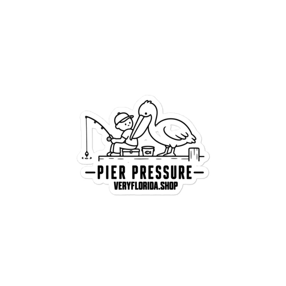 Pier Pressure Florida coastal wildlife sticker
