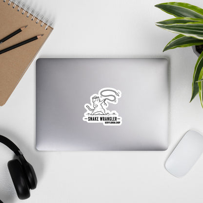 Snake Wrangler Florida snake sticker on laptop
