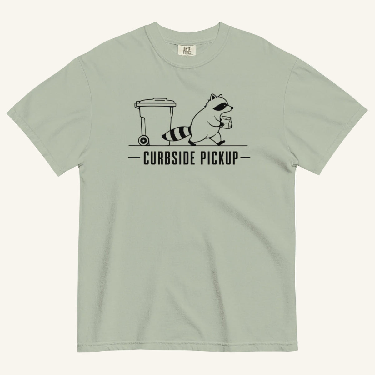 Curbside Pickup Florida raccoon graphic t-shirt in bay