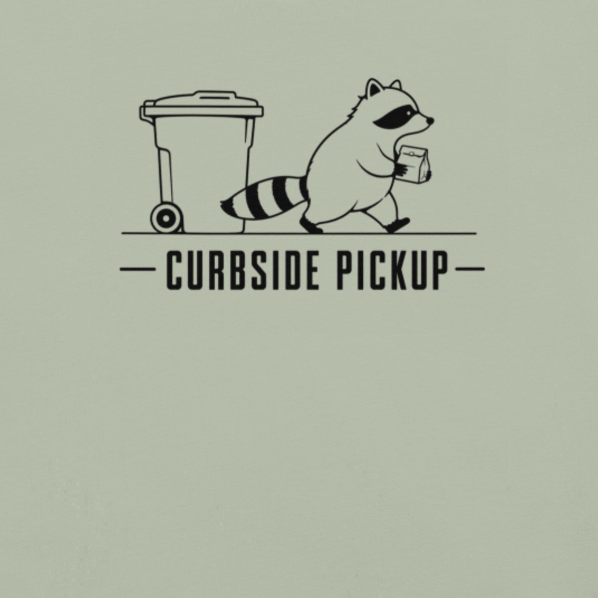 Curbside Pickup Florida raccoon graphic in bay