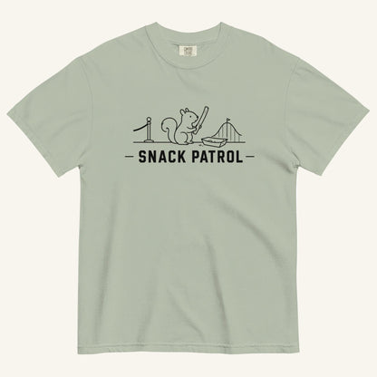 Snack Patrol Florida squirrel graphic t-shirt in bay