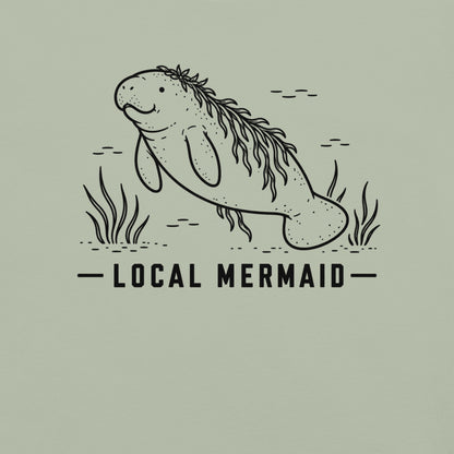 Local Mermaid Florida manatee graphic in bay