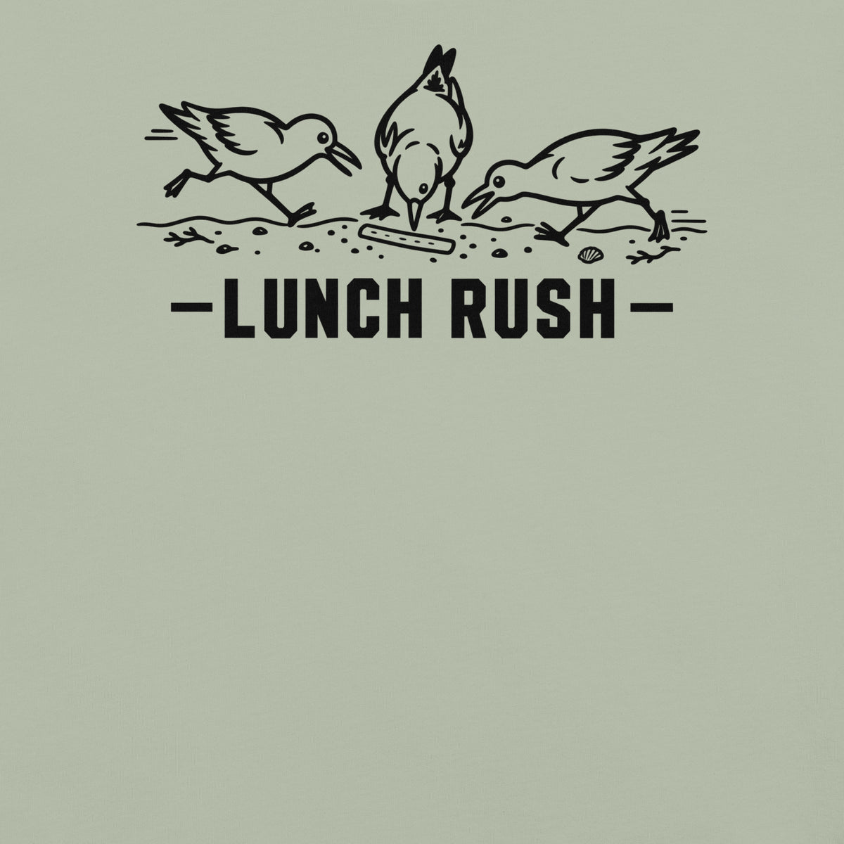 Lunch Rush Florida seagull graphic in bay