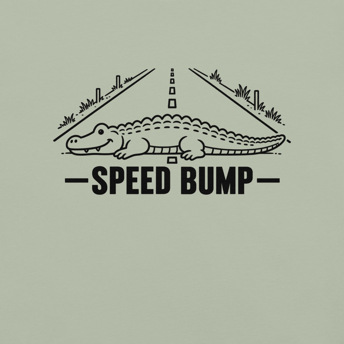 Speed Bump Florida alligator graphic in bay