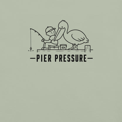 Pier Pressure Florida coastal wildlife graphic in bay