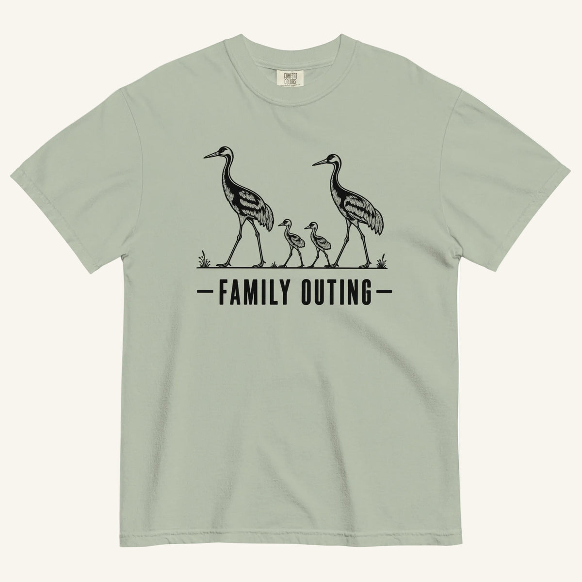 Family Outing Florida sandhill crane graphic t-shirt in bay