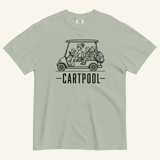 Cartpool Florida golf cart family graphic t-shirt in bay