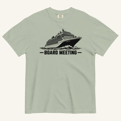 Board Meeting funny cruise ship graphic t-shirt in bay