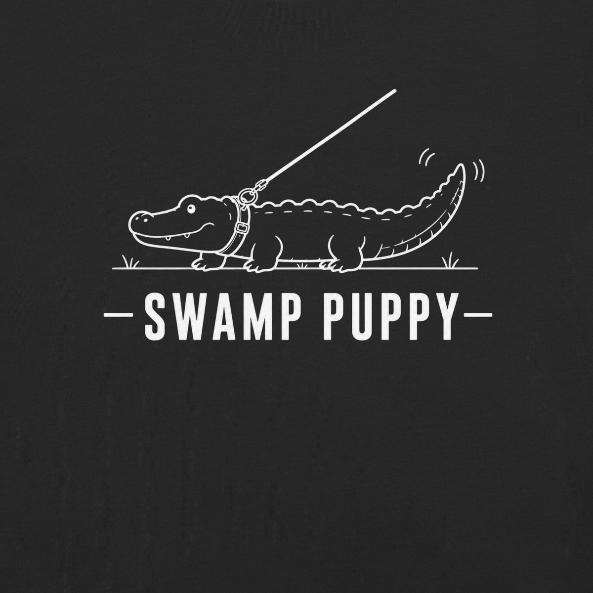 Swamp Puppy Florida alligator graphic in black