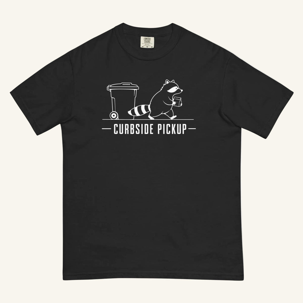 Curbside Pickup Florida raccoon graphic t-shirt in black