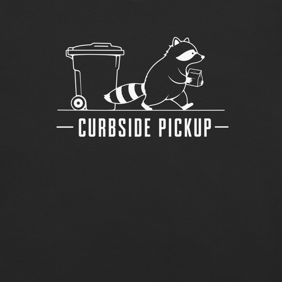 Curbside Pickup Florida raccoon graphic in black