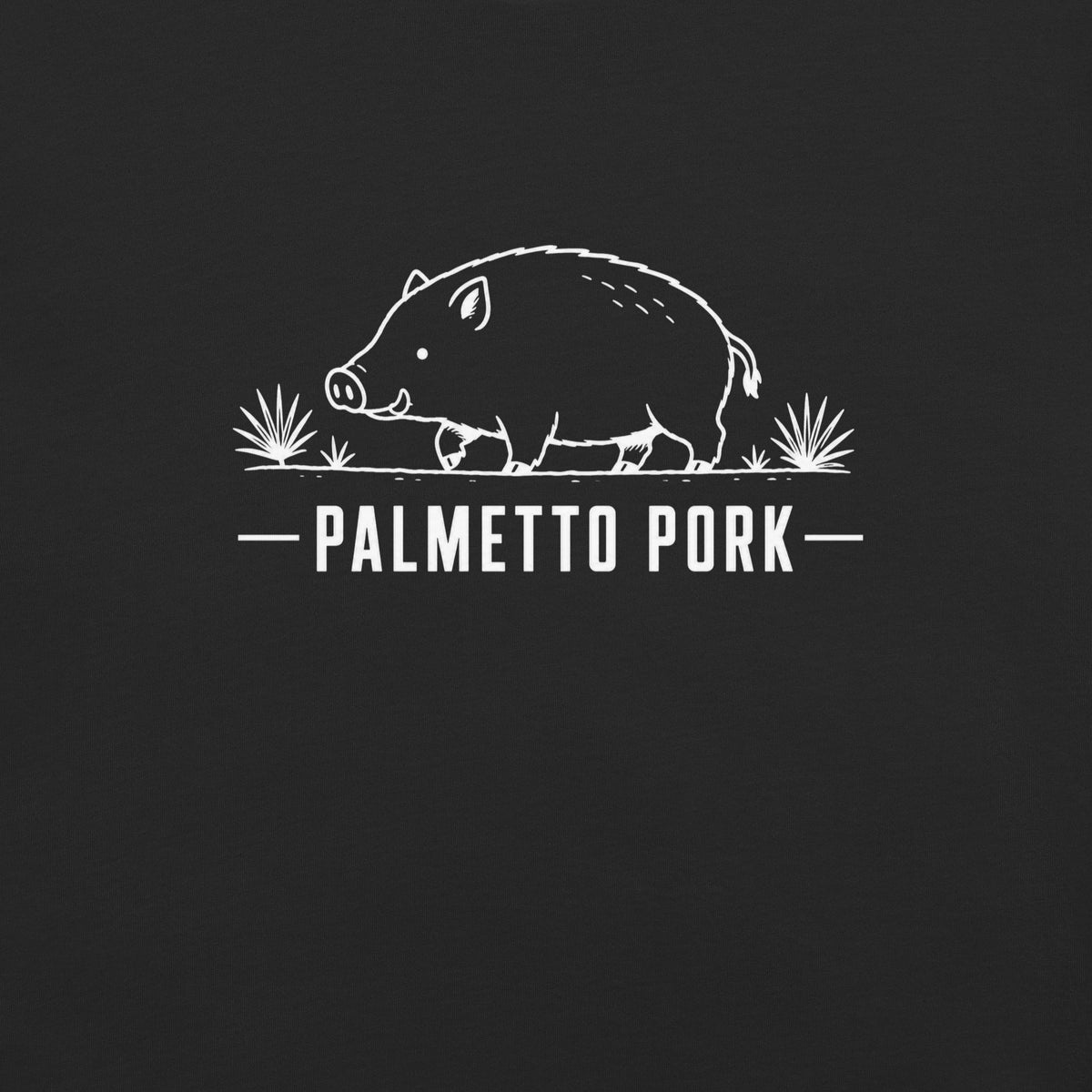 Palmetto Pork Florida boar graphic in black