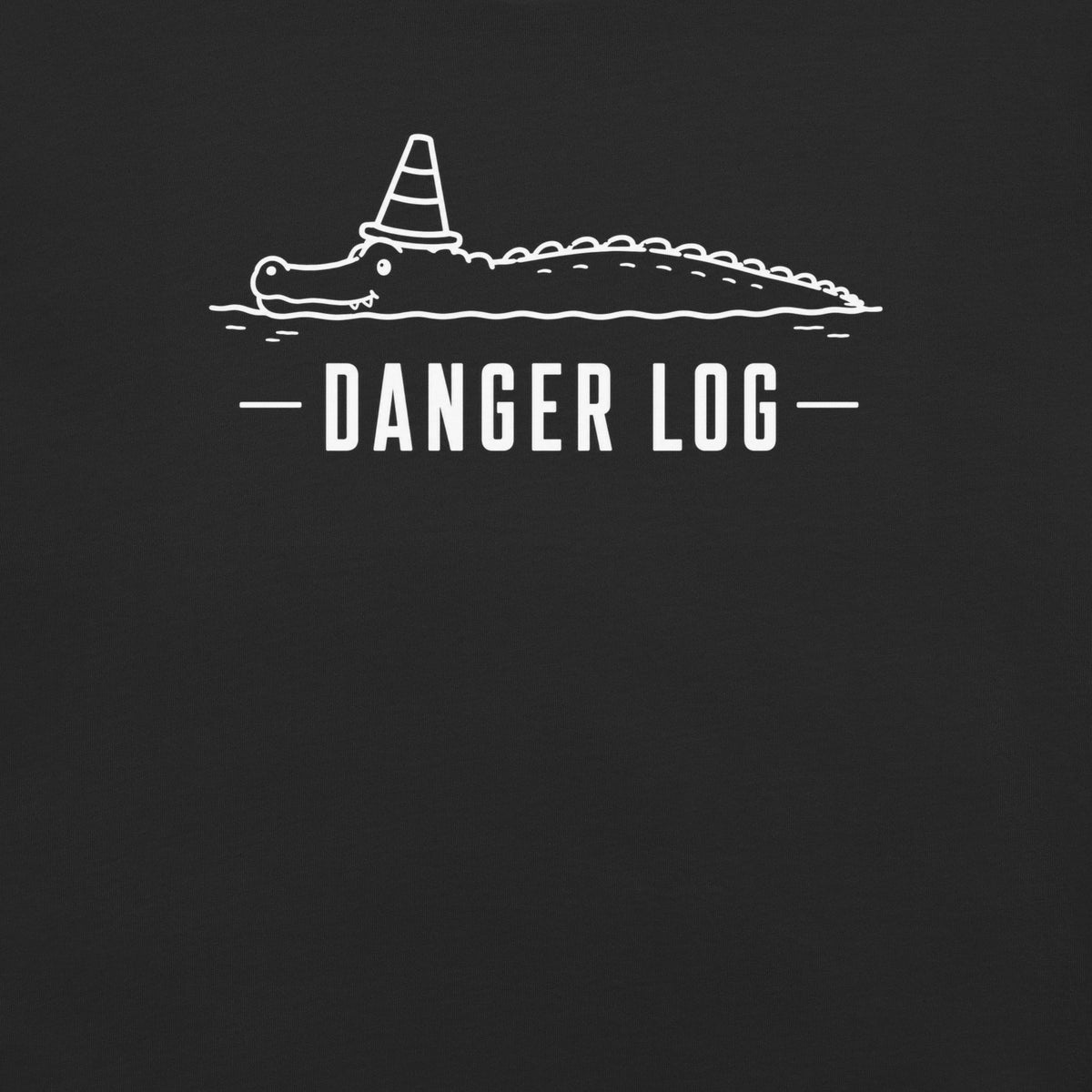 Danger Log Florida alligator graphic in black