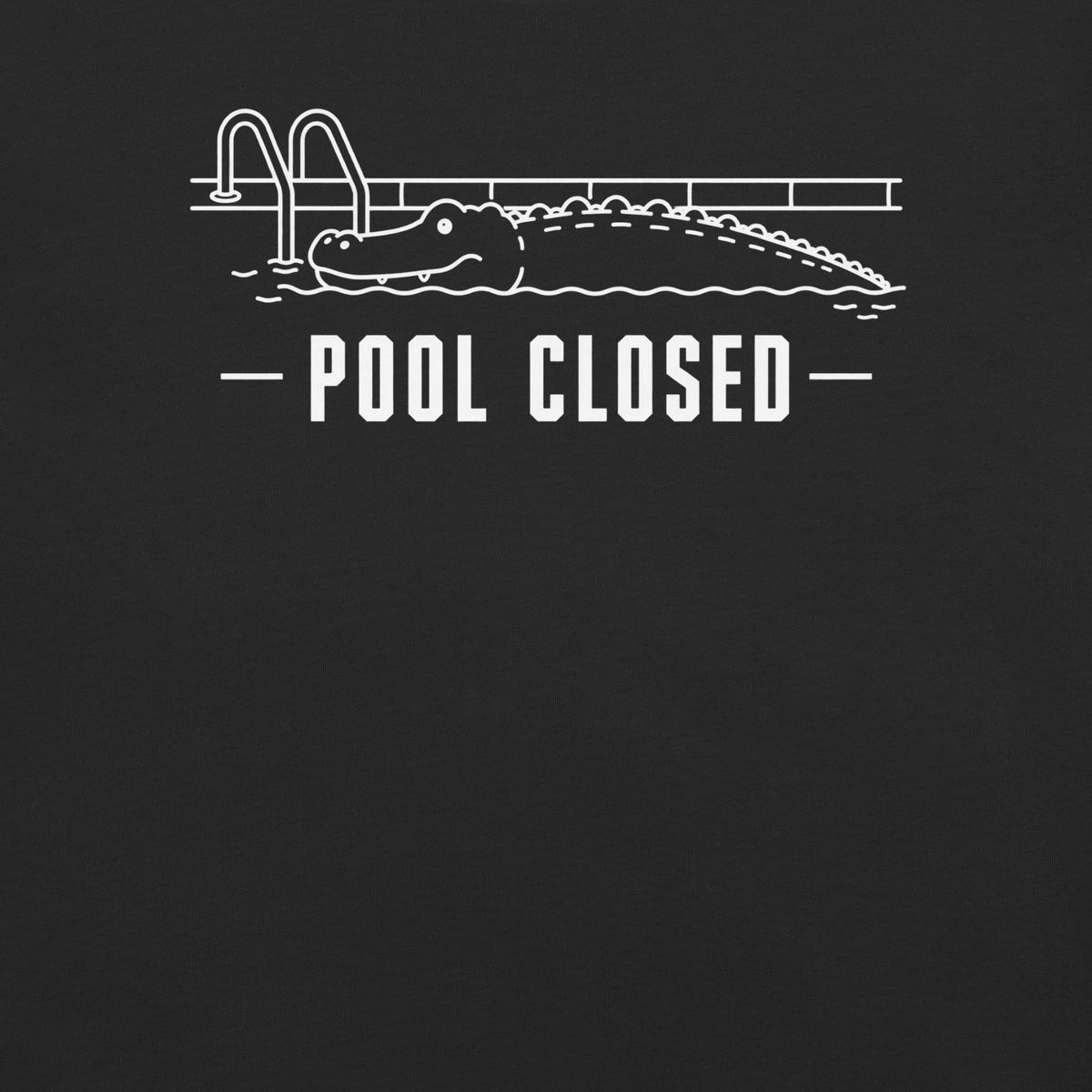 Pool Closed Florida alligator graphic in black