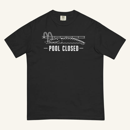 Pool Closed Florida alligator graphic t-shirt in black