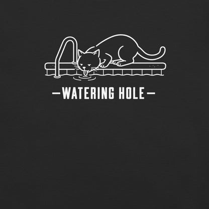 Watering Hole Florida wildlife graphic in black