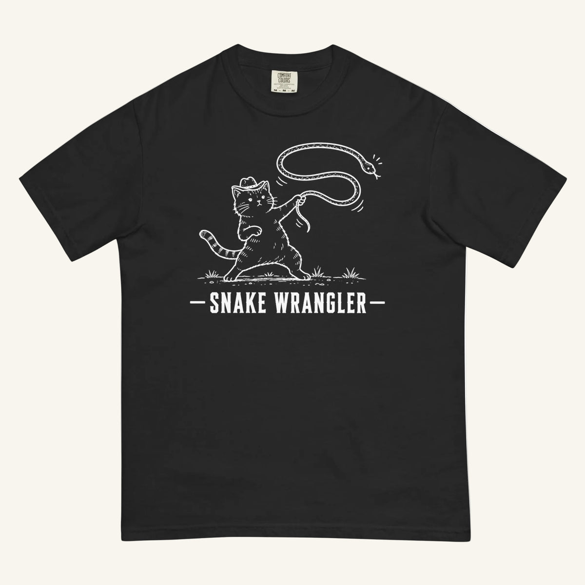 Snake Wrangler Florida snake graphic t-shirt in black