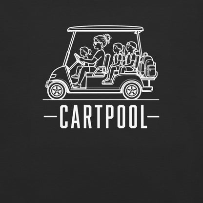 Cartpool Florida golf cart family graphic in black