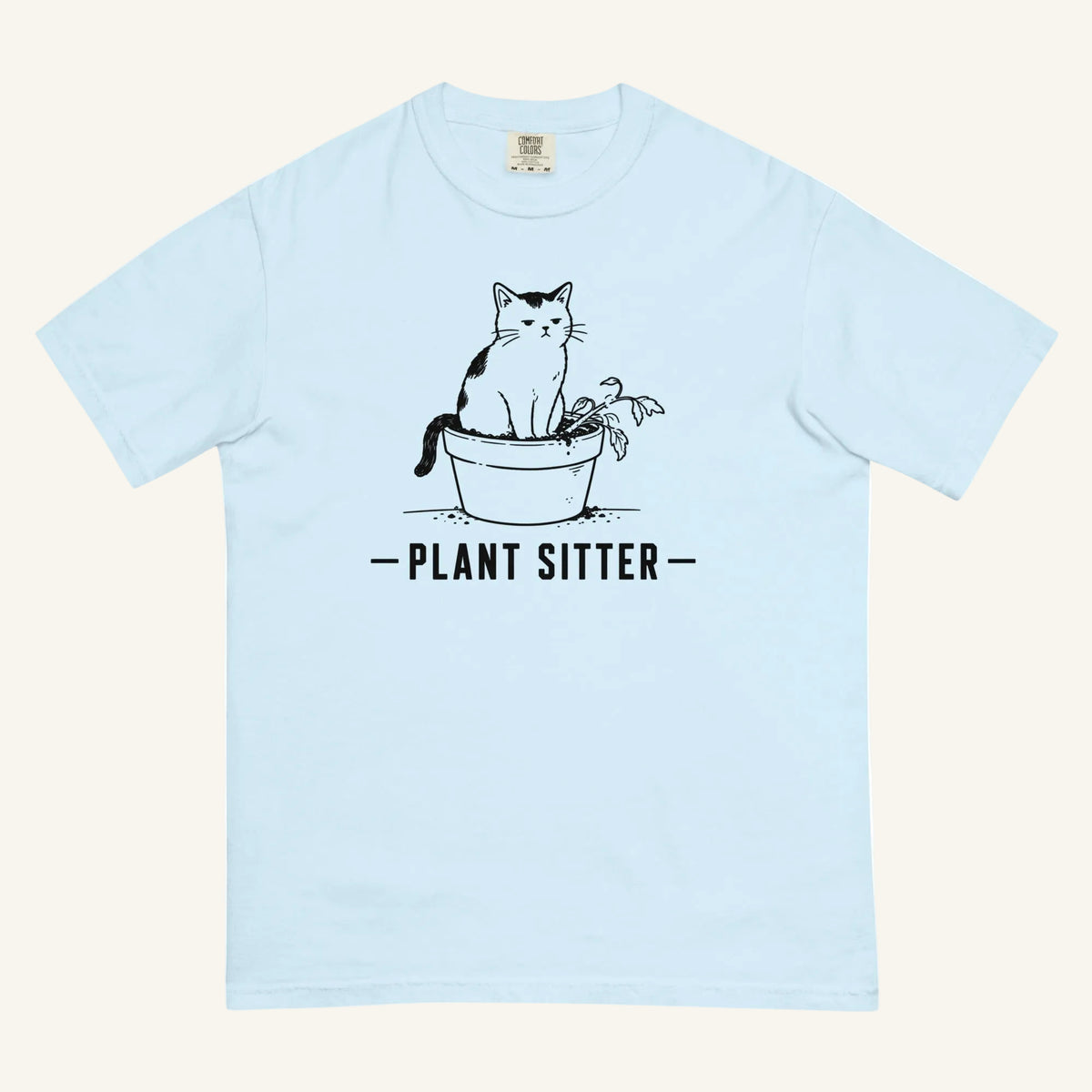 Plant Sitter Florida wildlife graphic t-shirt in chambray
