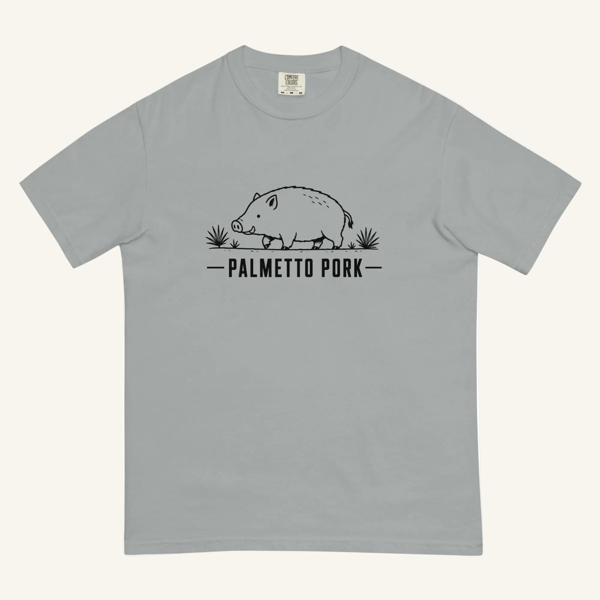 Palmetto Pork Florida boar graphic t-shirt in granite