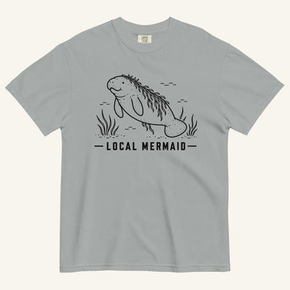Local Mermaid Florida manatee graphic t-shirt in granite