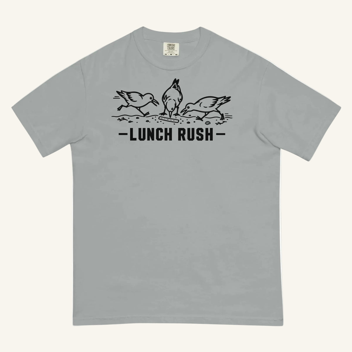 Lunch Rush Florida seagull graphic t-shirt in granite