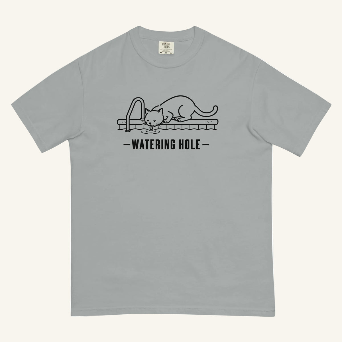 Watering Hole Florida wildlife graphic t-shirt in granite