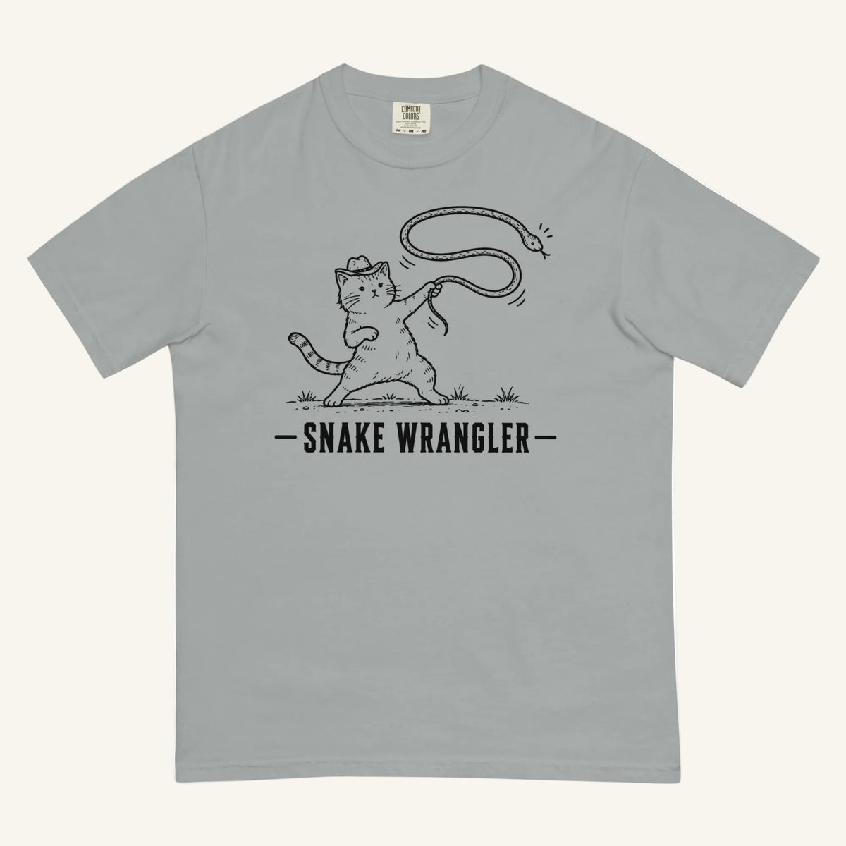 Snake Wrangler Florida snake graphic t-shirt in granite