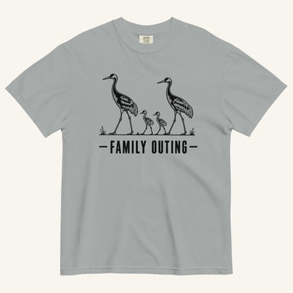 Family Outing Florida sandhill crane graphic t-shirt in granite