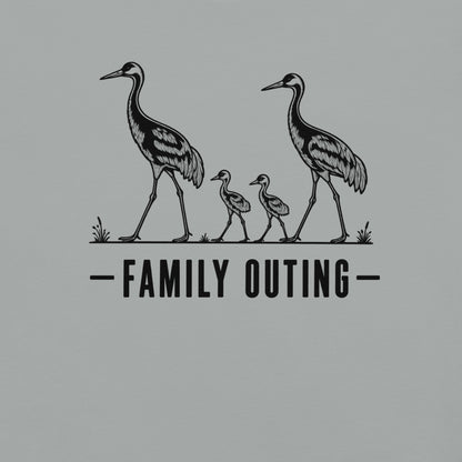 Family Outing Florida sandhill crane graphic in granite