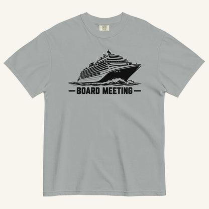 Board Meeting funny cruise ship graphic t-shirt in granite