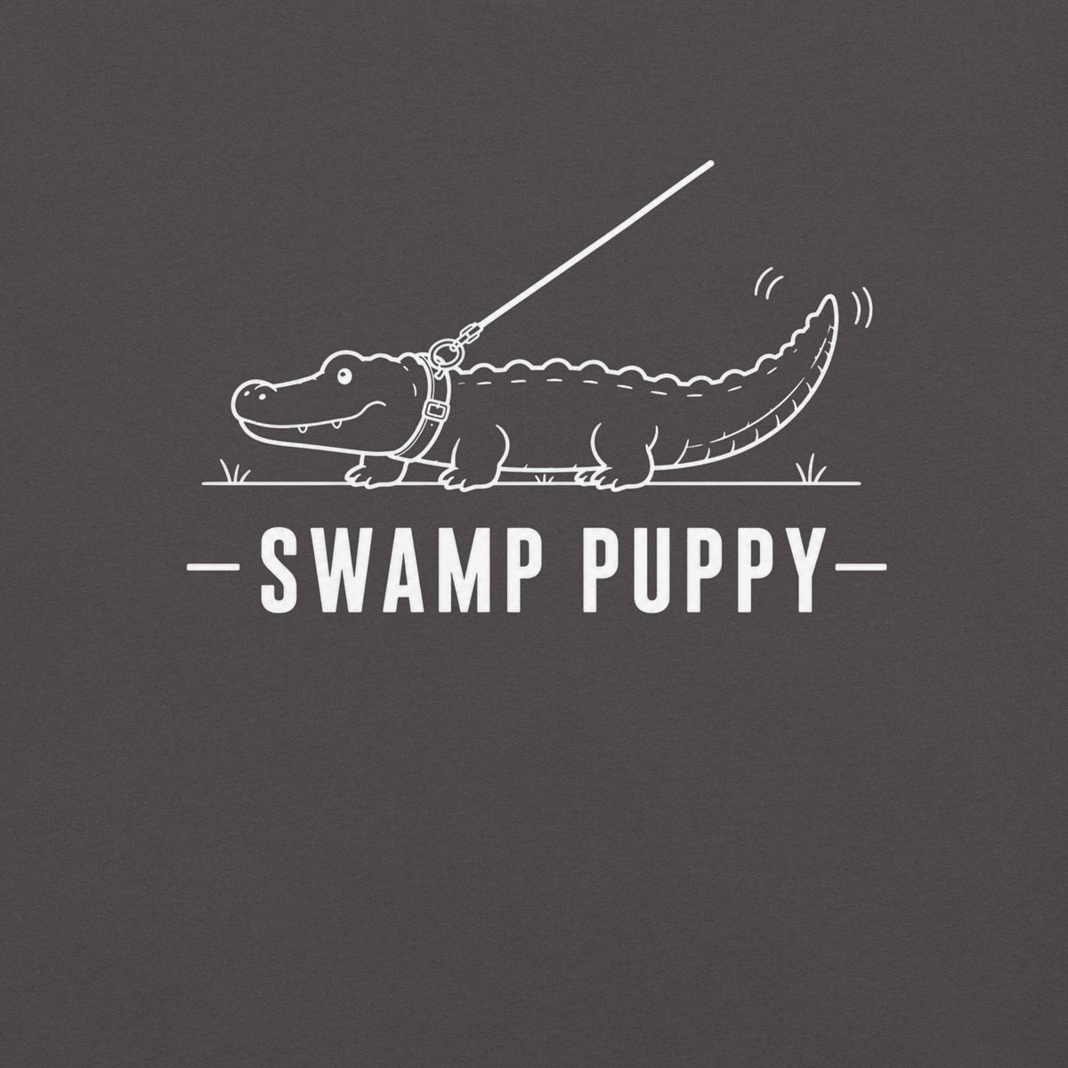 Swamp Puppy Florida alligator graphic in graphite