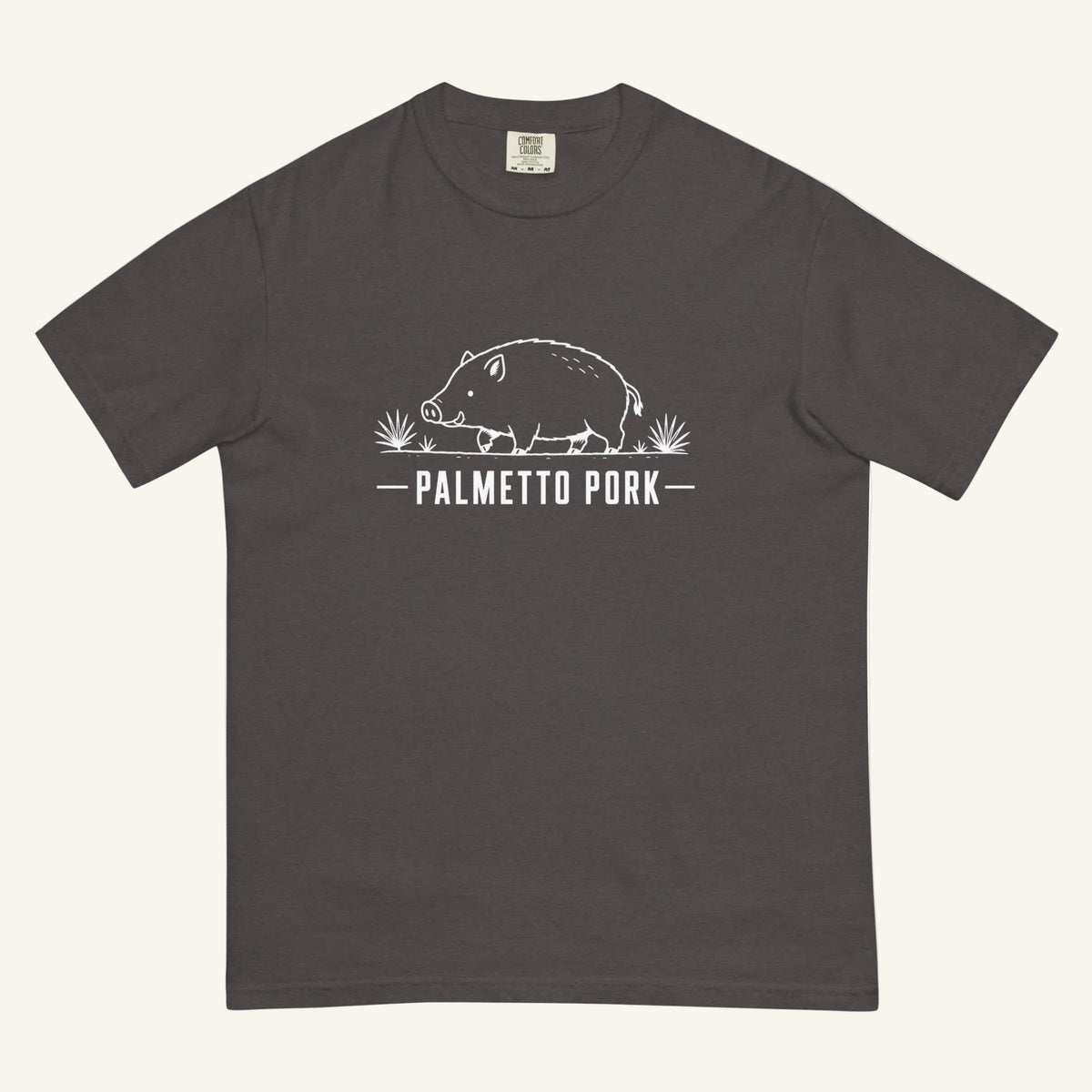 Palmetto Pork Florida boar graphic t-shirt in graphite