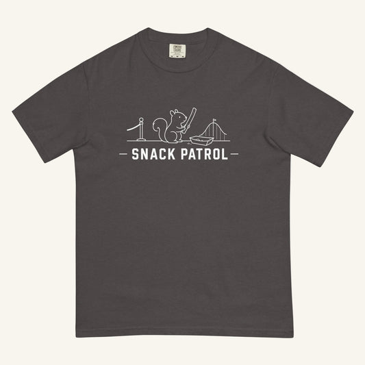 Snack Patrol Florida squirrel graphic t-shirt in graphite