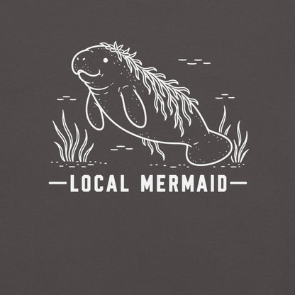 Local Mermaid Florida manatee graphic in graphite