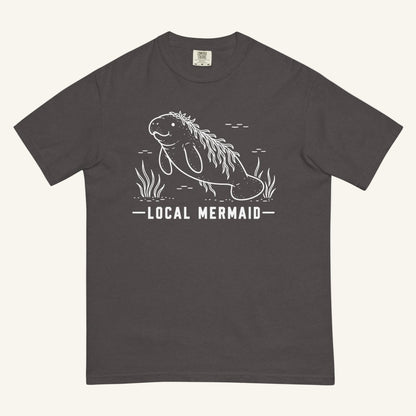 Local Mermaid Florida manatee graphic t-shirt in graphite
