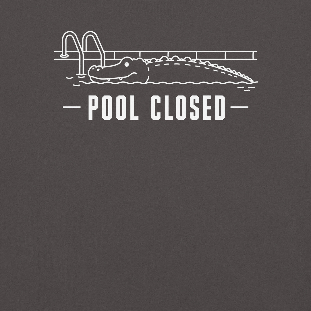 Pool Closed Florida alligator graphic in graphite